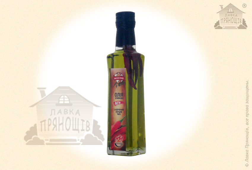 Масло оливковое с копченым перцем чили стручок в магазине Лавка пряностей - оригинальное фото